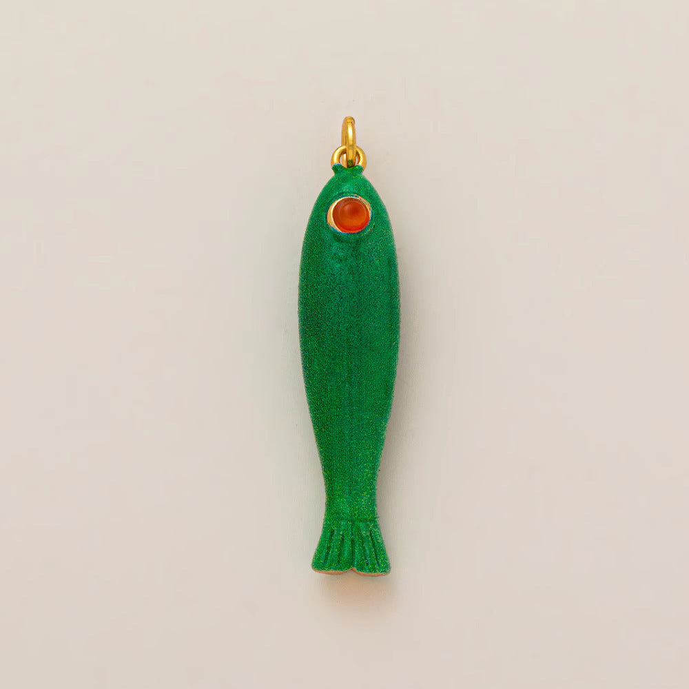 Luxury Casual Geometric Animal Brass Plated Pendant Necklace with Fish Starfish Shell Corn Chain for Unisex