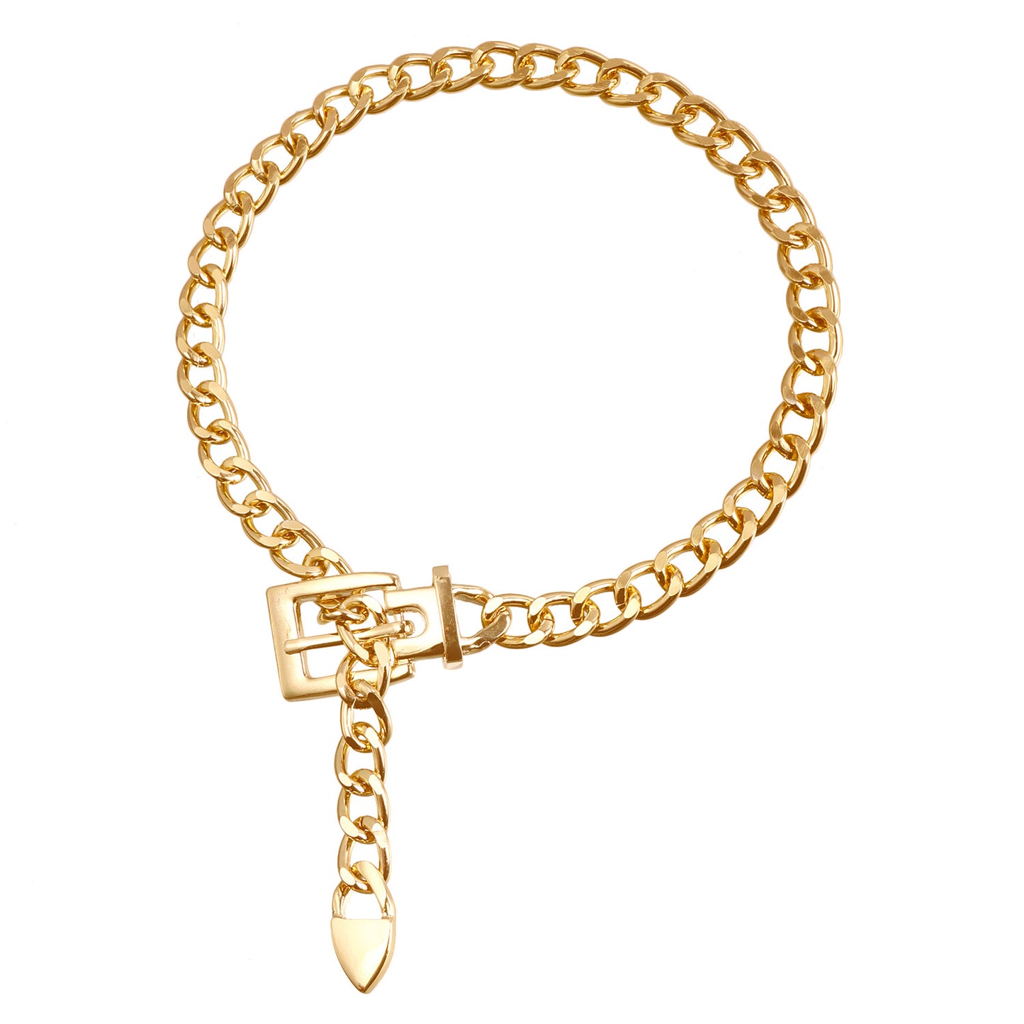 Collar Minimalista Geométrico para Mujer con Cierre de Metal Electrochapado y Delicada Cadena de Cuello