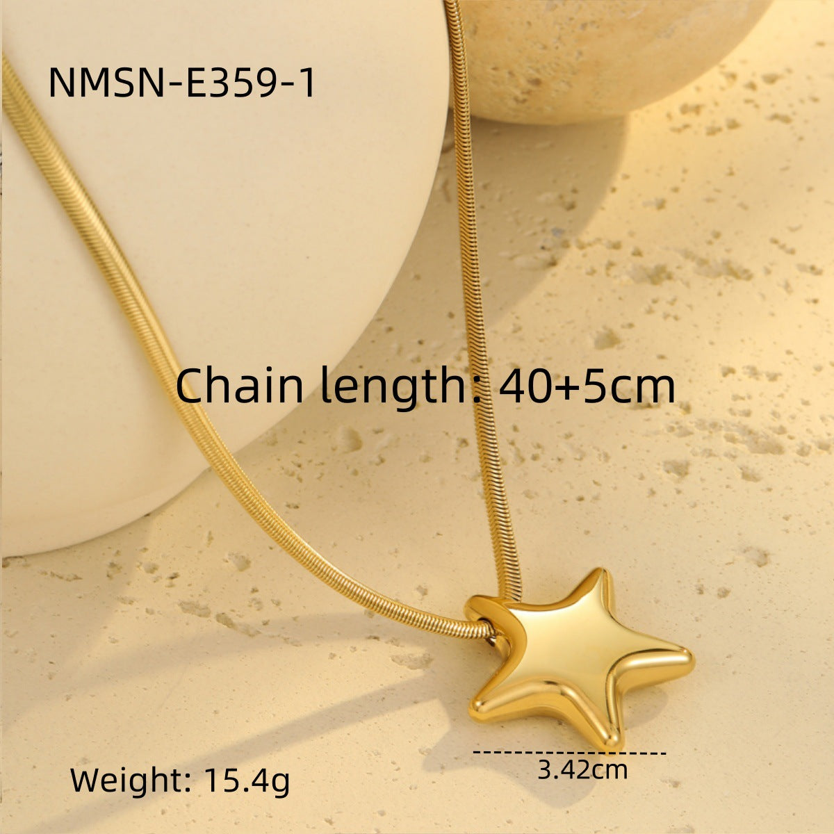 Collana Minimalista da Donna a Catena Snake a Cuore in Acciaio al Titanio con Placcatura in Oro
