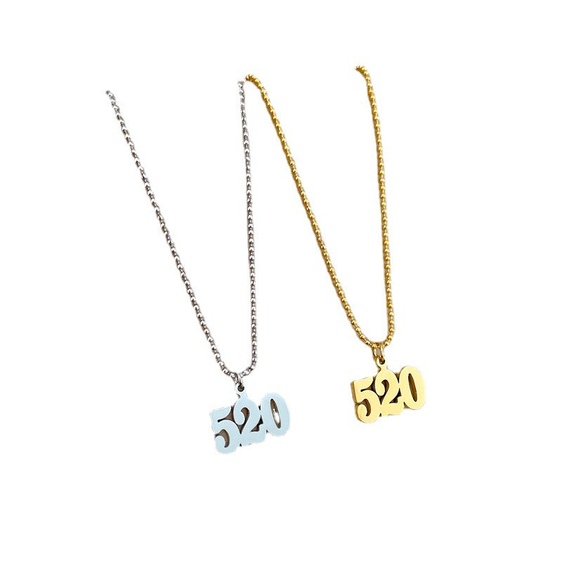 Collana in Acciaio al Titanio Geometrica Minimalista con Placcatura in Oro per Donna e Uomo Ciondolo a Medaglione con Catena
