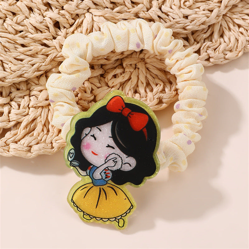 Cute Cartoon Cat Bow Hair Tie for Girls with Knitted Fabric Construction and Macaron Color Palette