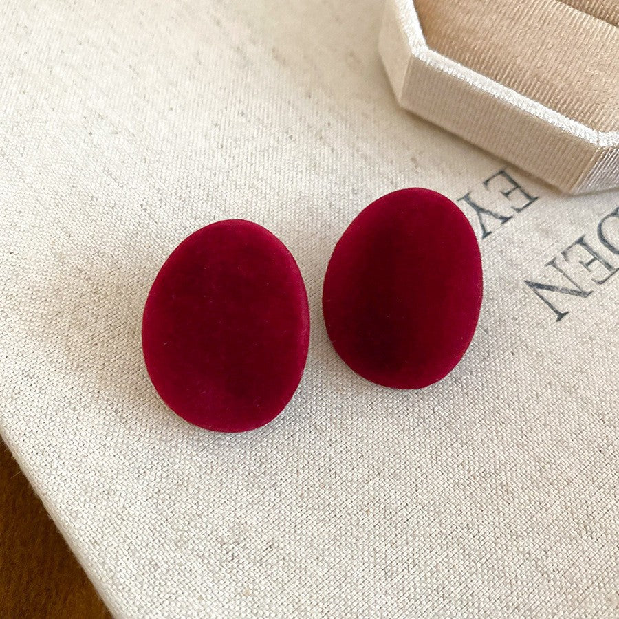 Retro Minimalist Geometric Resin Earrings with Zirconia Accents and 925 Silver Posts for Women