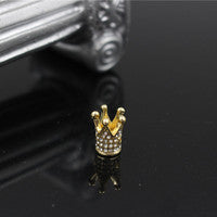 Plated Alloy Rhinestone Charm Bar