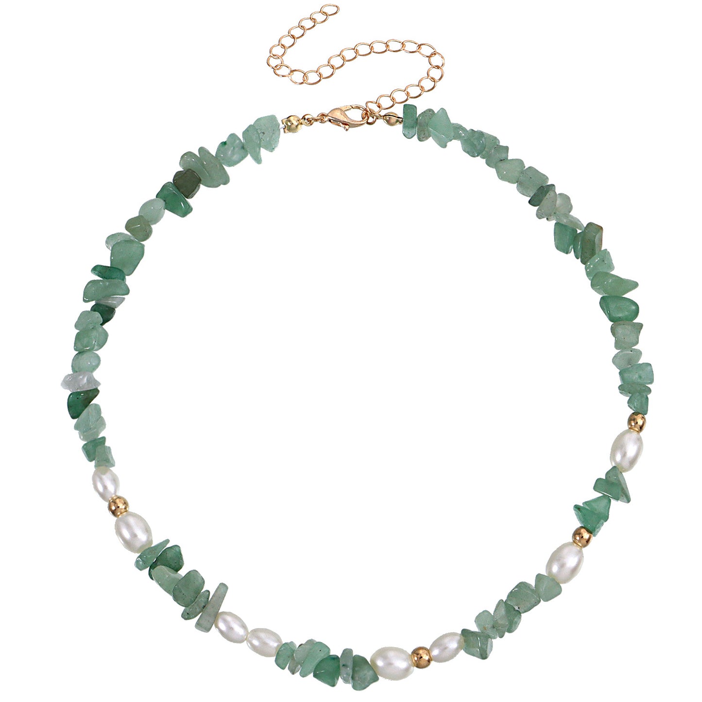 Bohemian Style Geometric Pendant Necklace with Gemstone Accents for Women