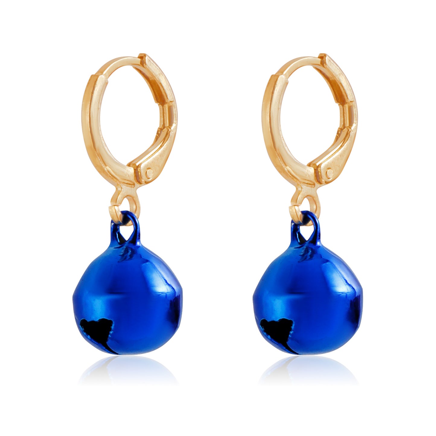 Geometric Christmas Bell Earrings for Women and Men with Plated Metal Finish