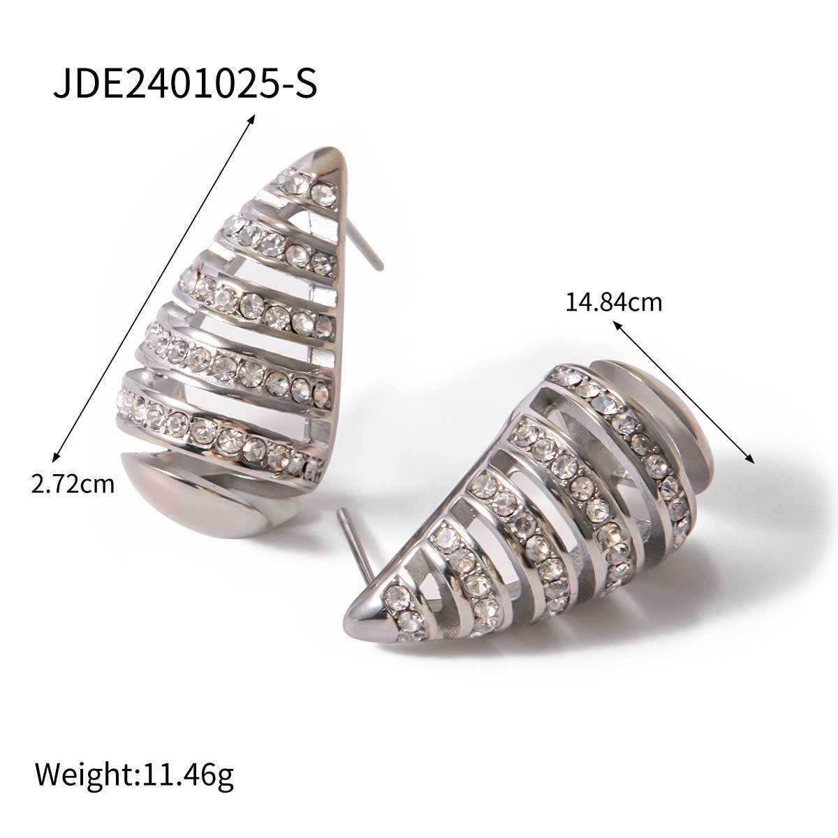 Minimalist Geometric Stainless Steel Bracelet Ring and Earrings Set with Polished Finish