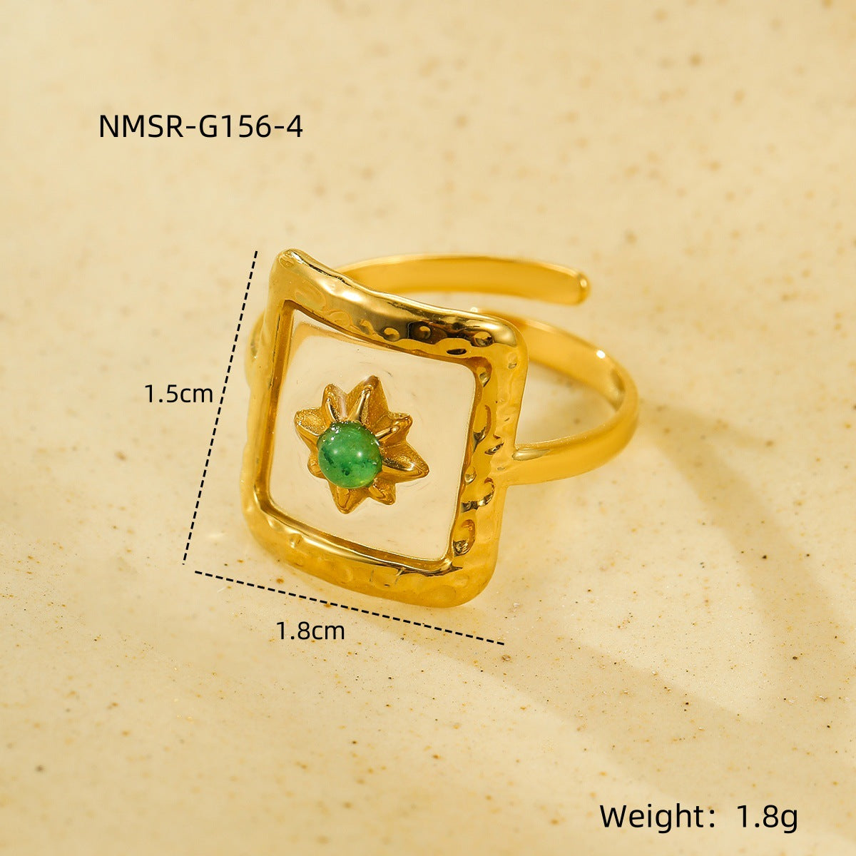 Anello in acciaio inossidabile a forma di cuore con geometria regolabile in stile vintage con finitura placcata