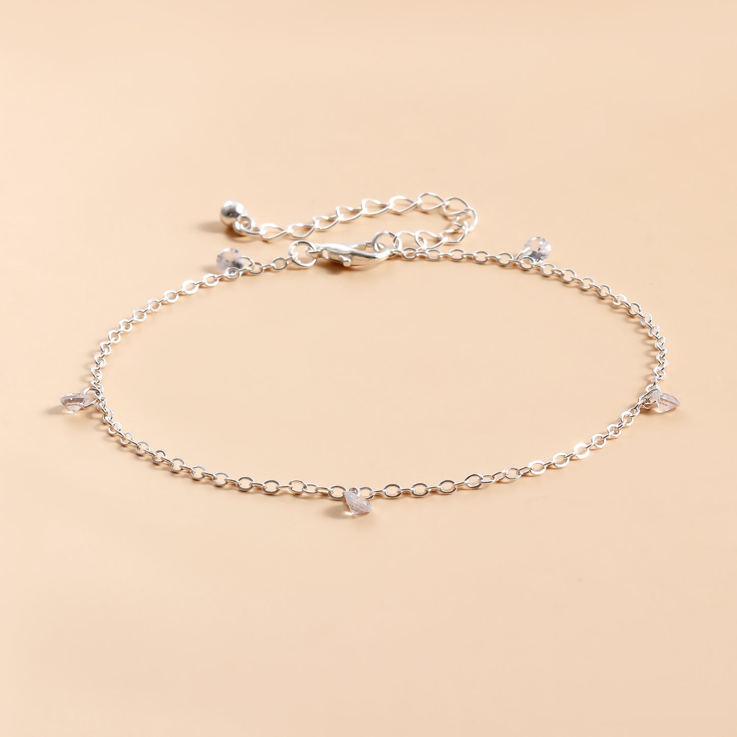 Bohemian Minimalist Geometric Alloy Anklet for Women