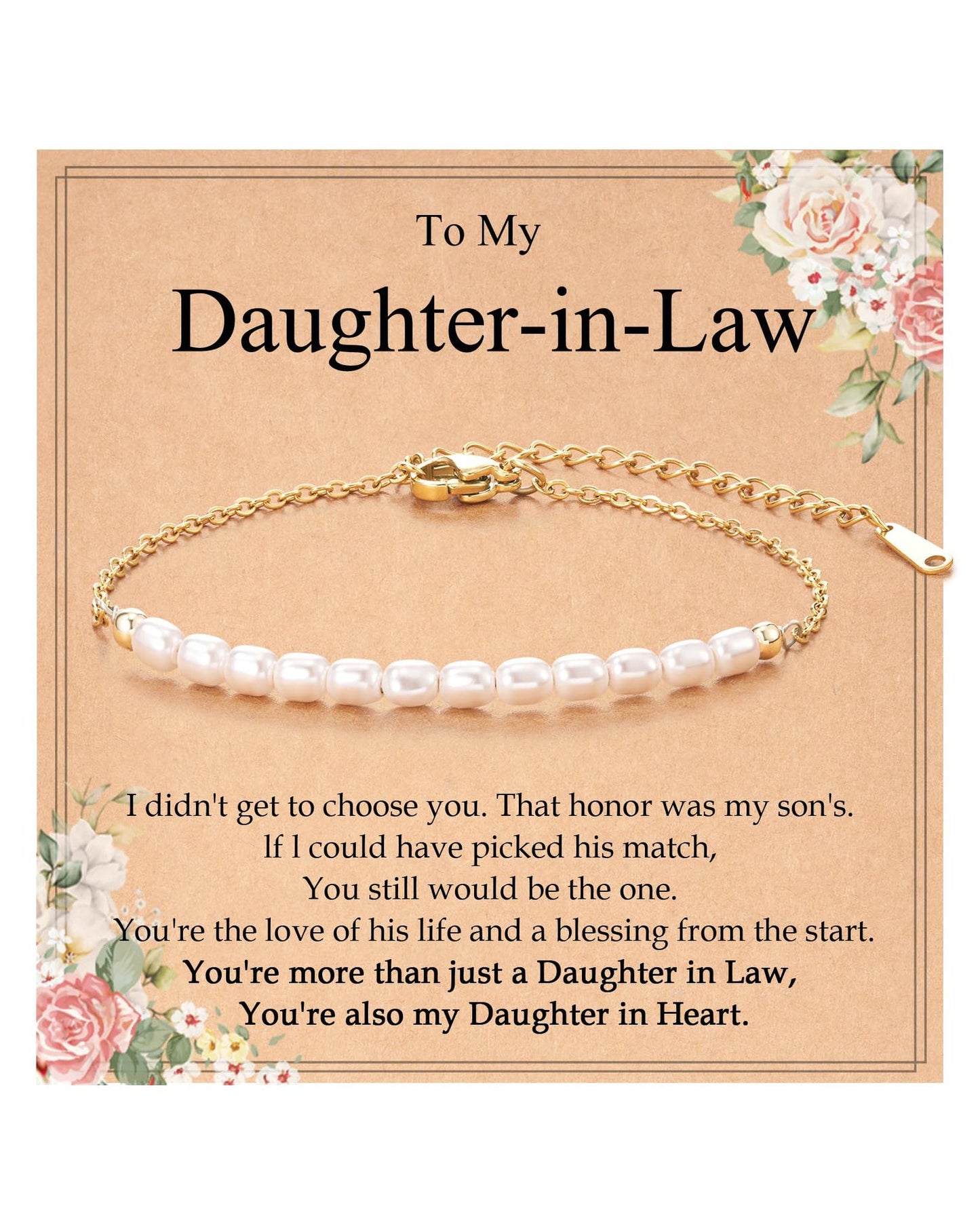 Sweet Geometric Pearl Stainless Steel Plated Bracelet Unisex Gift