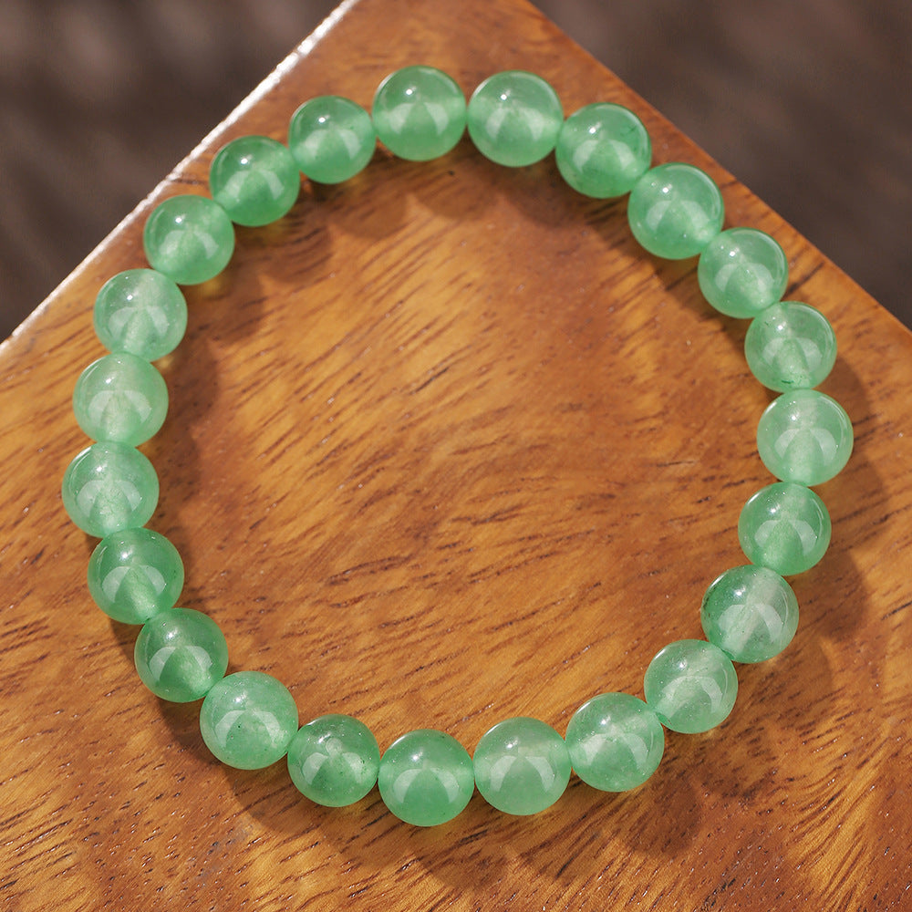 Natural Crystal Round Beaded Bracelet 8mm Handmade Stretch String