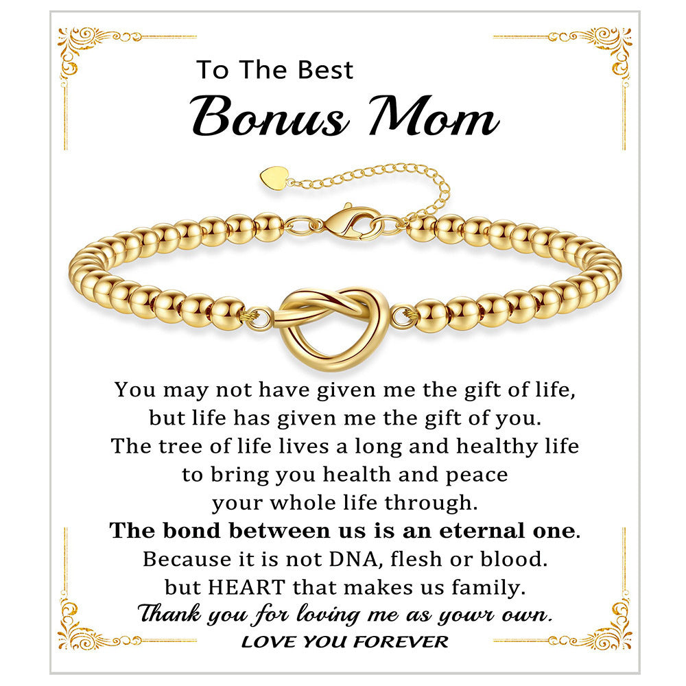 Fashionable Heart Shaped Plated Stainless Steel Bracelet for Women
