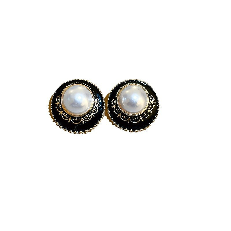 Vintage Geometric Earrings with Rhinestone Inlay in Alloy Base and Stainless Steel Posts for Women