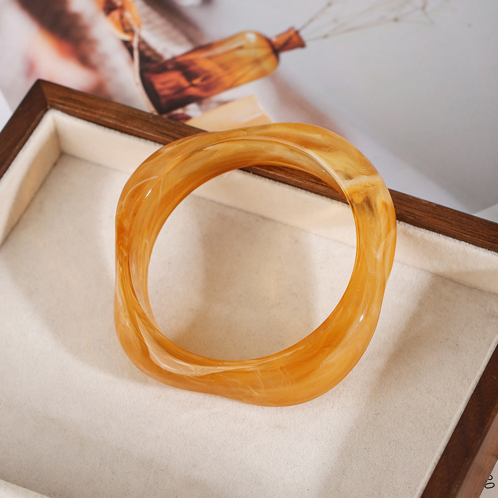 Irregular Translucent Geometric Acrylic Bracelet
