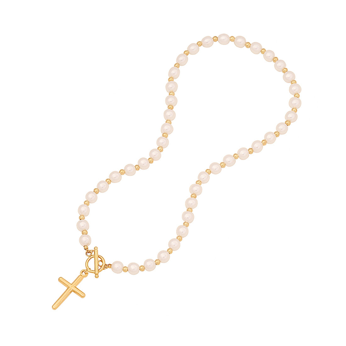 Fashionable OL Style Heart-Shaped Stainless Steel Beaded Necklace with O-Chain for Women