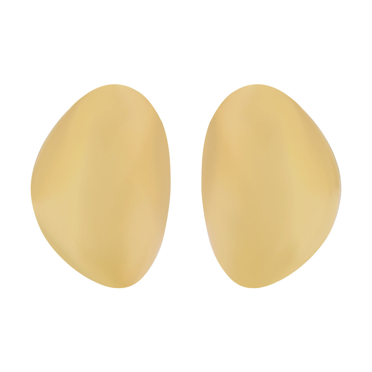 Orecchini geometrici minimalisti a forma di pisello da donna in lega con finitura placcata e perni in acciaio inossidabile