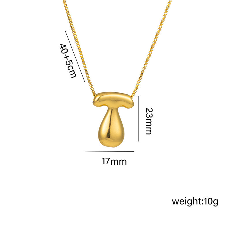 Bonito collar con dije de burbuja en forma de letra Q, estilo Q, de acero de titanio con chapado en oro de 18 quilates para mujer