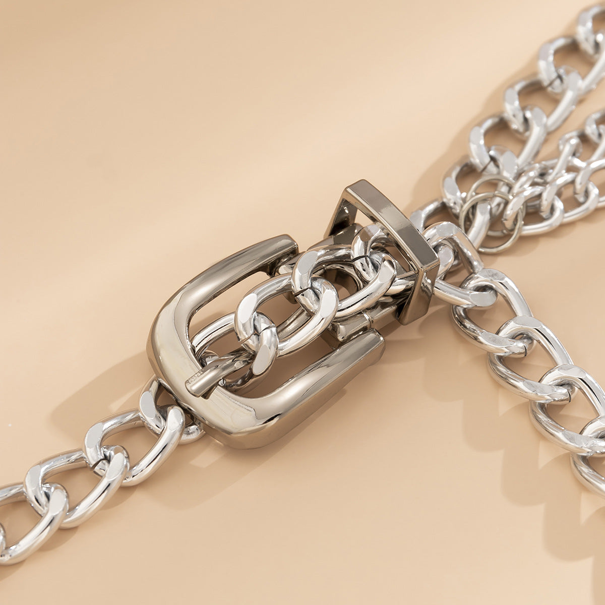 Catena Minimalista in Metallo per la Vita con Dettagli a Frange per Donna, Cintura Regolabile per il Corpo in Stile Business