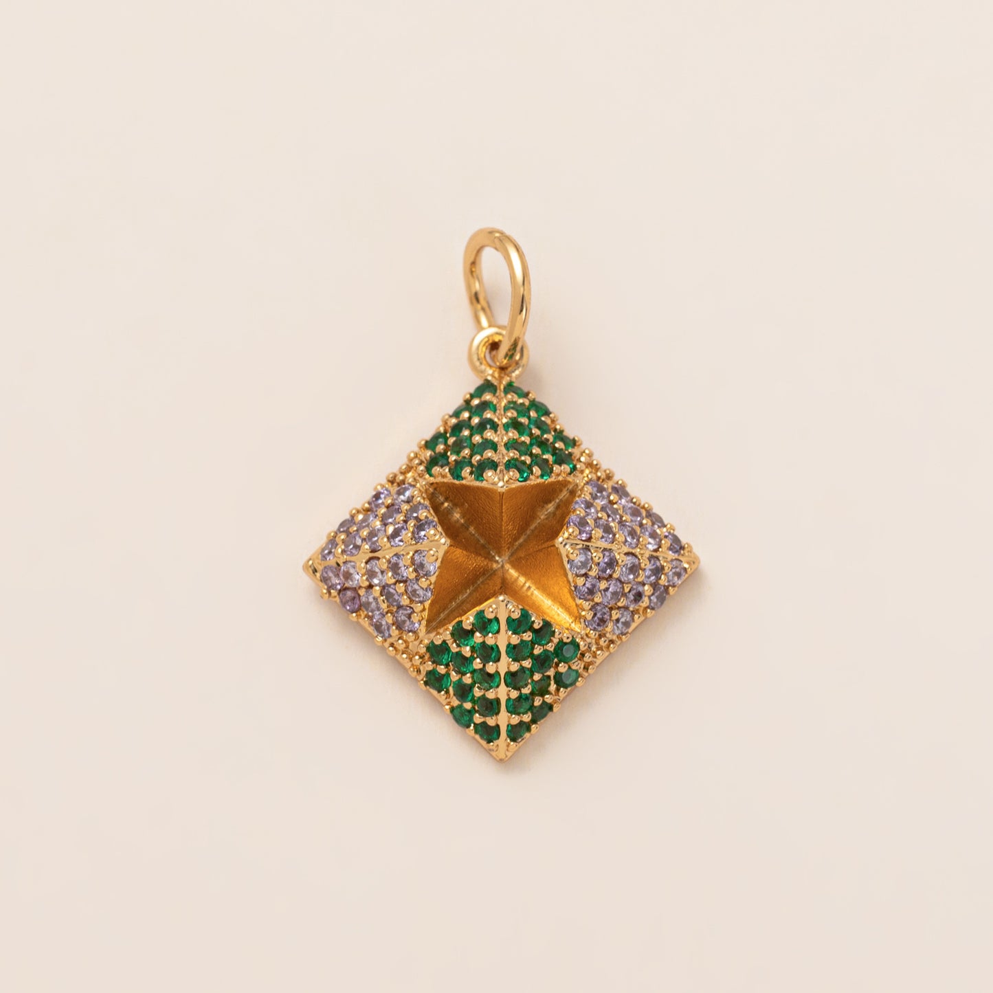 Collana con ciondolo a barra geometrica quadrata rotonda fai da te in ottone placcato oro 18 carati, stile minimalista