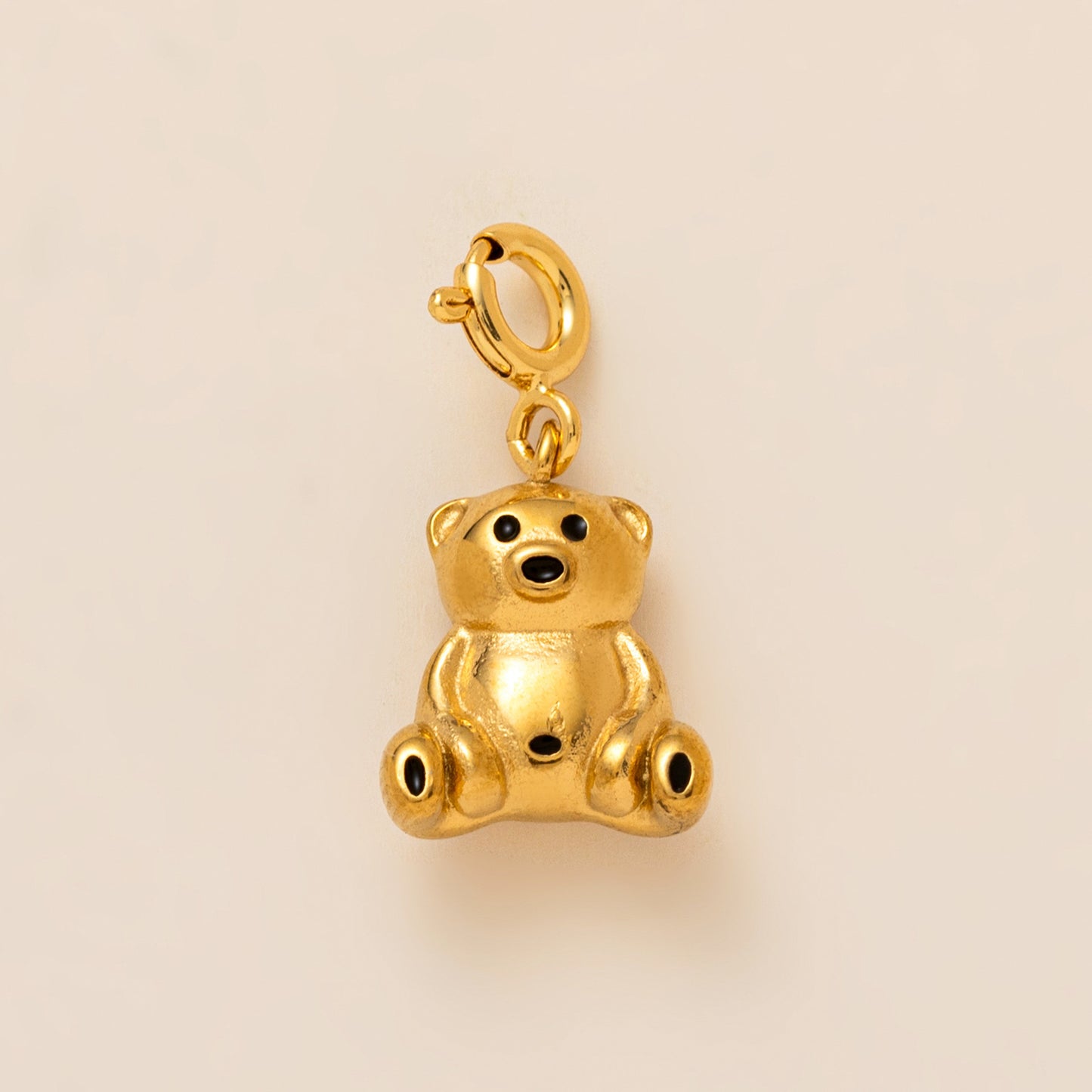 Vintage 18K Gold Plated Stainless Steel Star Charm Bar PVD