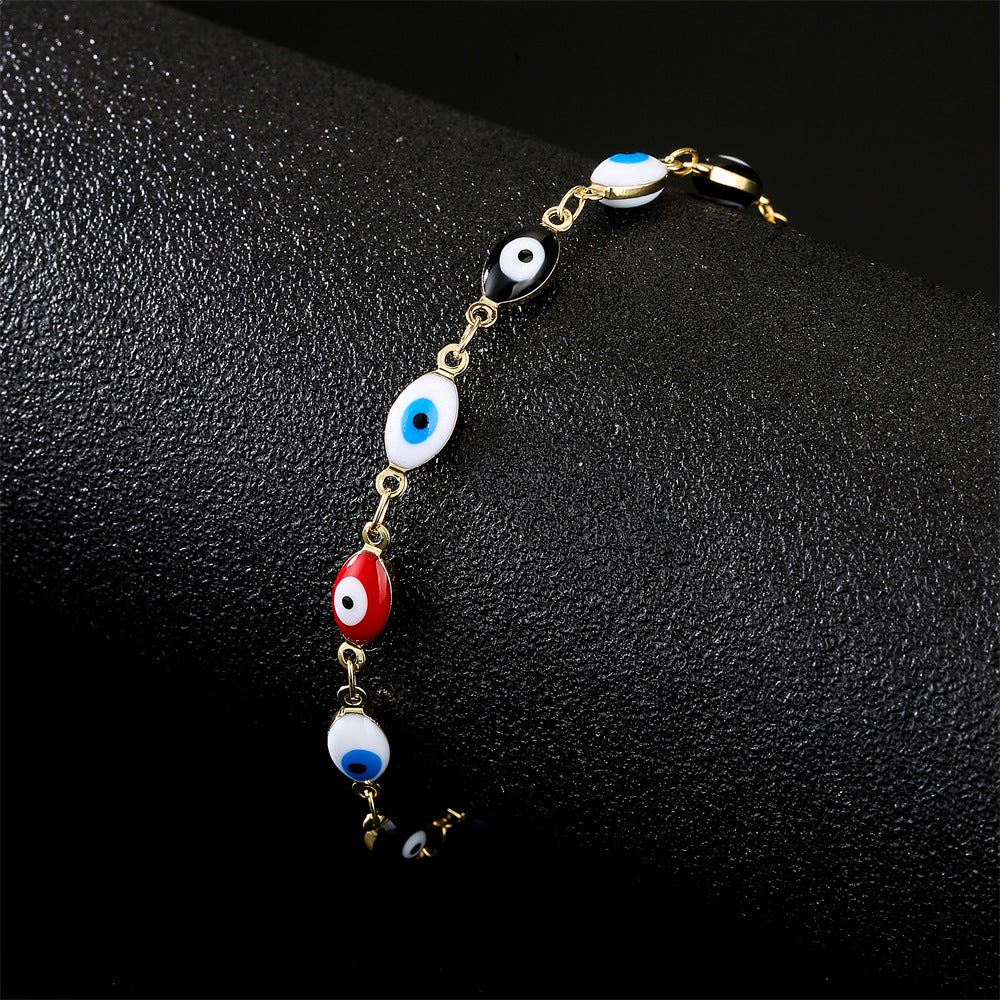 Geometric Drip Oil Gold Plated Brass Pendant Necklace