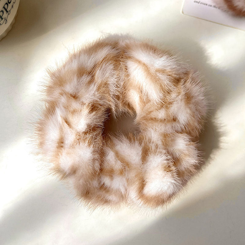 Morbido Elastico per Capelli in Peluche da Donna con Fascia Elastica e Design Rotondo Minimalista per un look Casual e da Ufficio