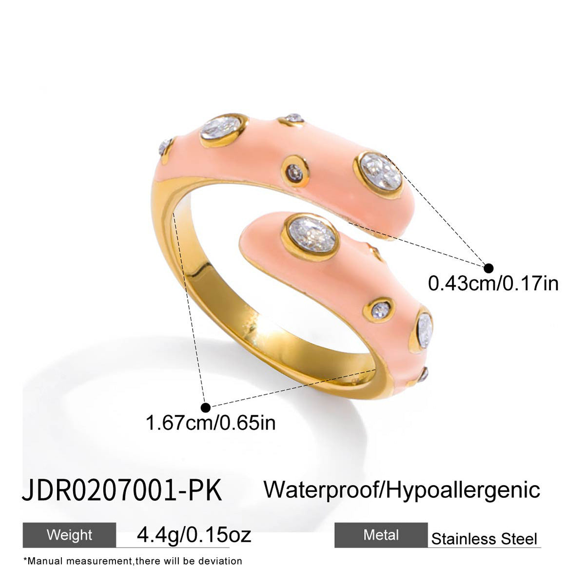 Anello in Acciaio al Titanio Inossidabile Geometrico con Finitura Galvanica da Donna Accessorio di Moda Lusso Minimalista Elegante