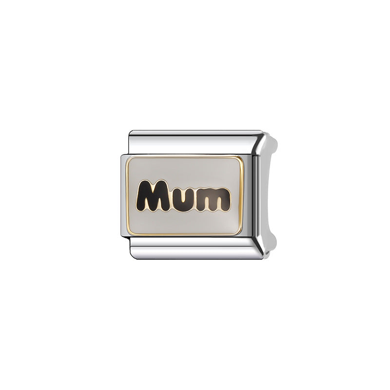 Sweet Cartoon Plated Stainless Steel DIY Charm Bar Bracelet Unisex
