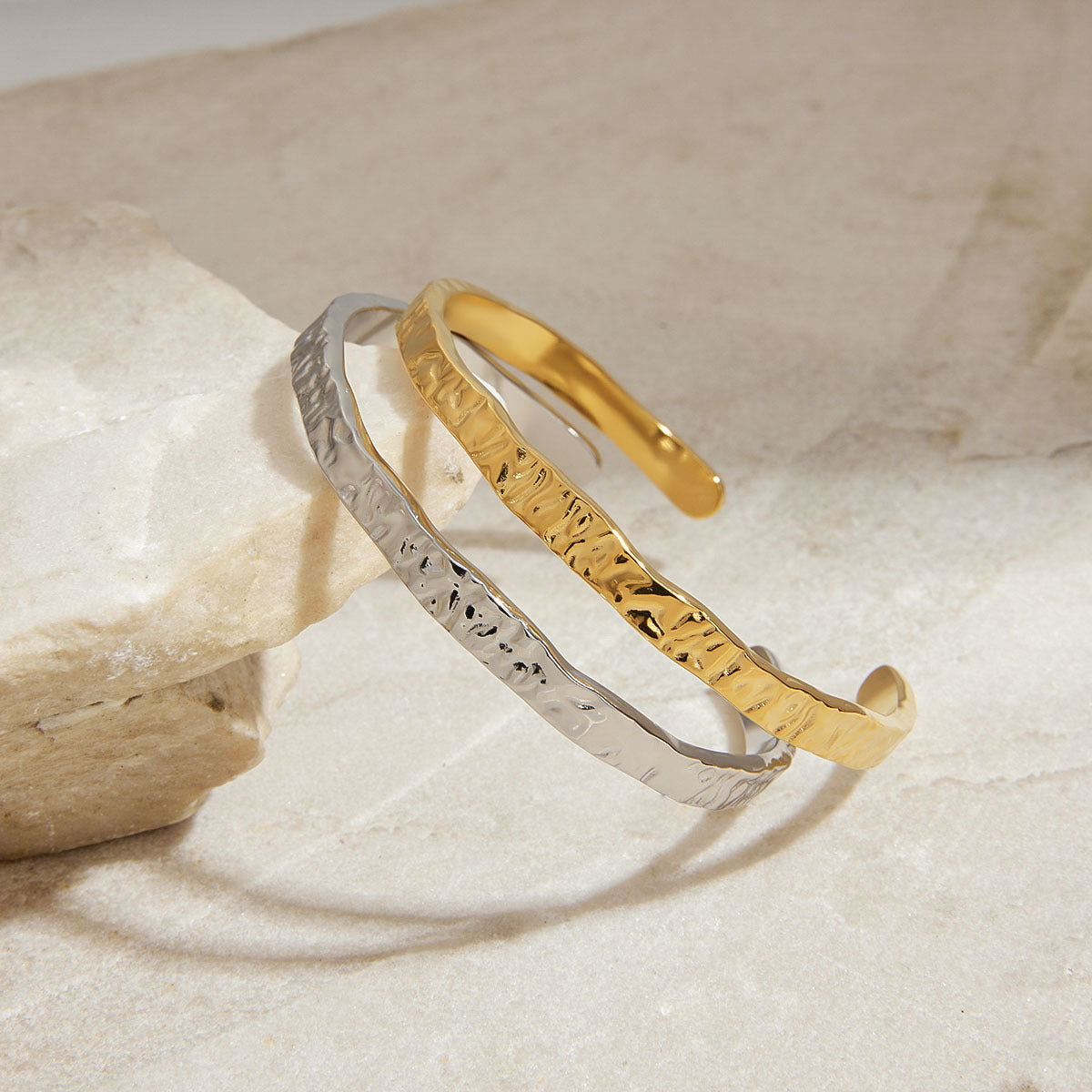 Geometric Plated Stainless Steel Bracelet 18K Gold