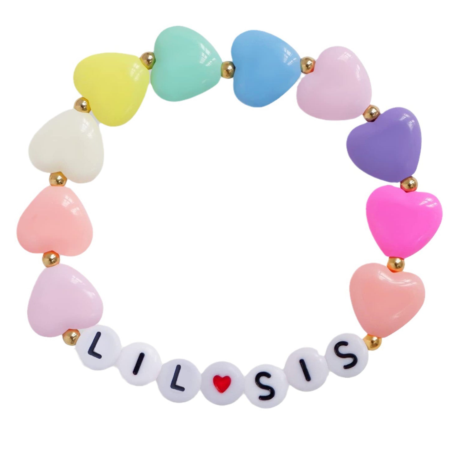 Sweet Heart Acrylic Bracelet for Women