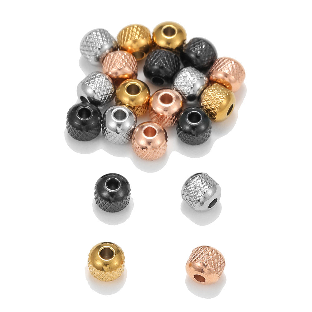 Minimalist Stainless Steel Titanium Steel Plated Pineapple Beads Charm Bar DIY Jewelry Accessories