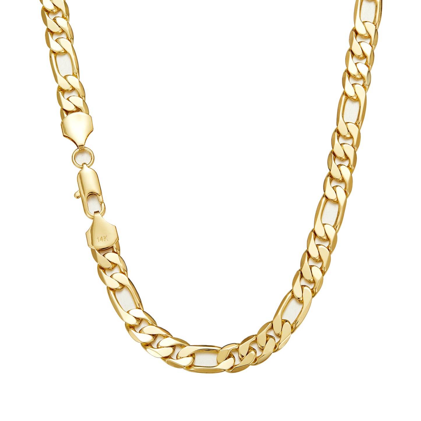 Collana a catena geometrica in acciaio al titanio lucido placcato oro 14K unisex