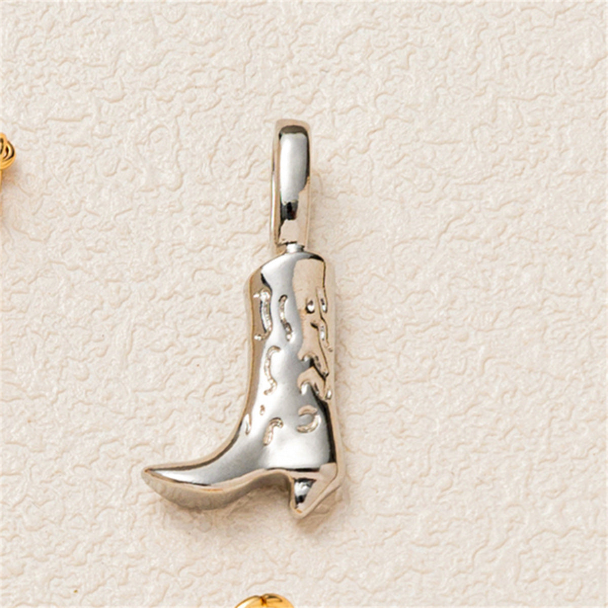 Fashion Gold Plated Brass Boot Charm Bar PVD Coated DIY Pendant