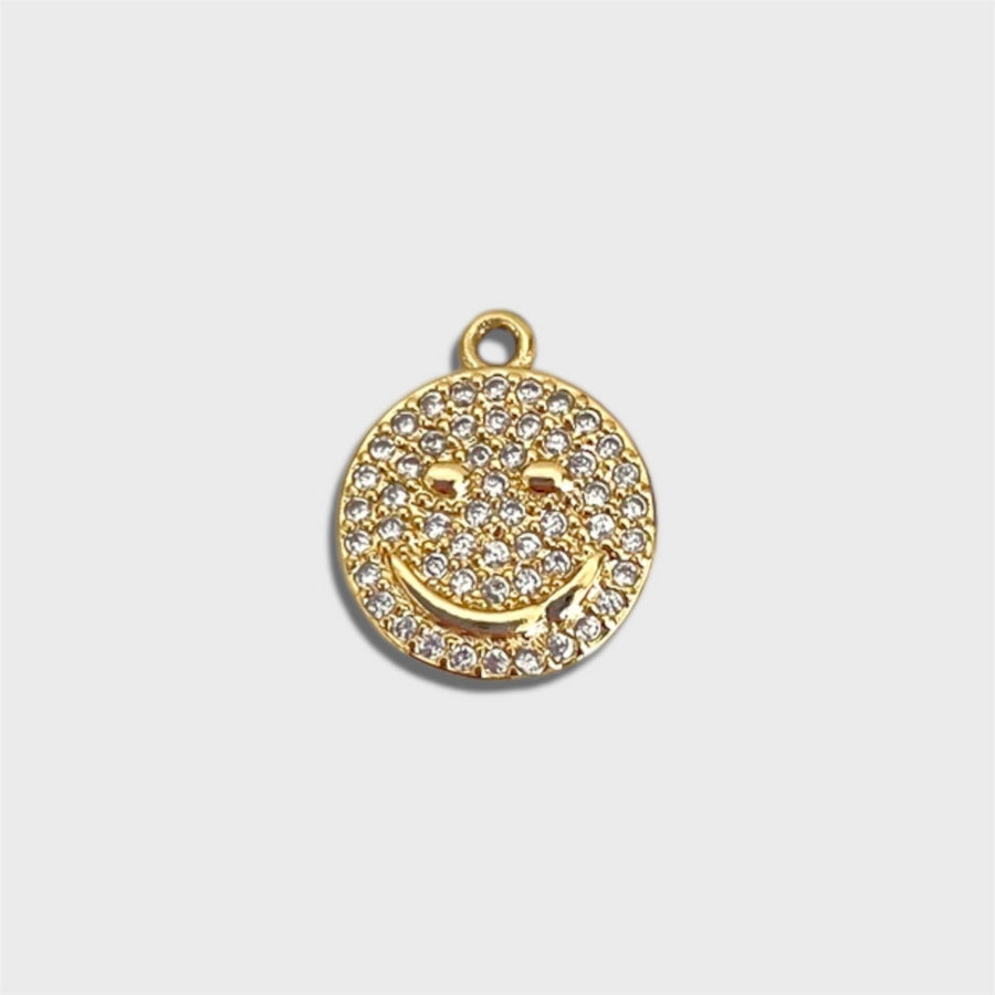 Love Heart Rhinestone Drip Oil Plated Titanium Steel Charm Bar Pendant for Women