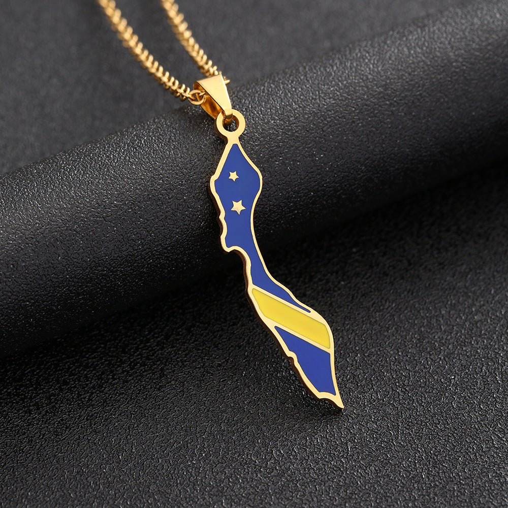 Collana Minimalista a Forma di Lettera in Acciaio Inossidabile Placcato per Uomo e Donna, Ciondolo con Catena a Croce Piatta per Maglioni e Felpe
