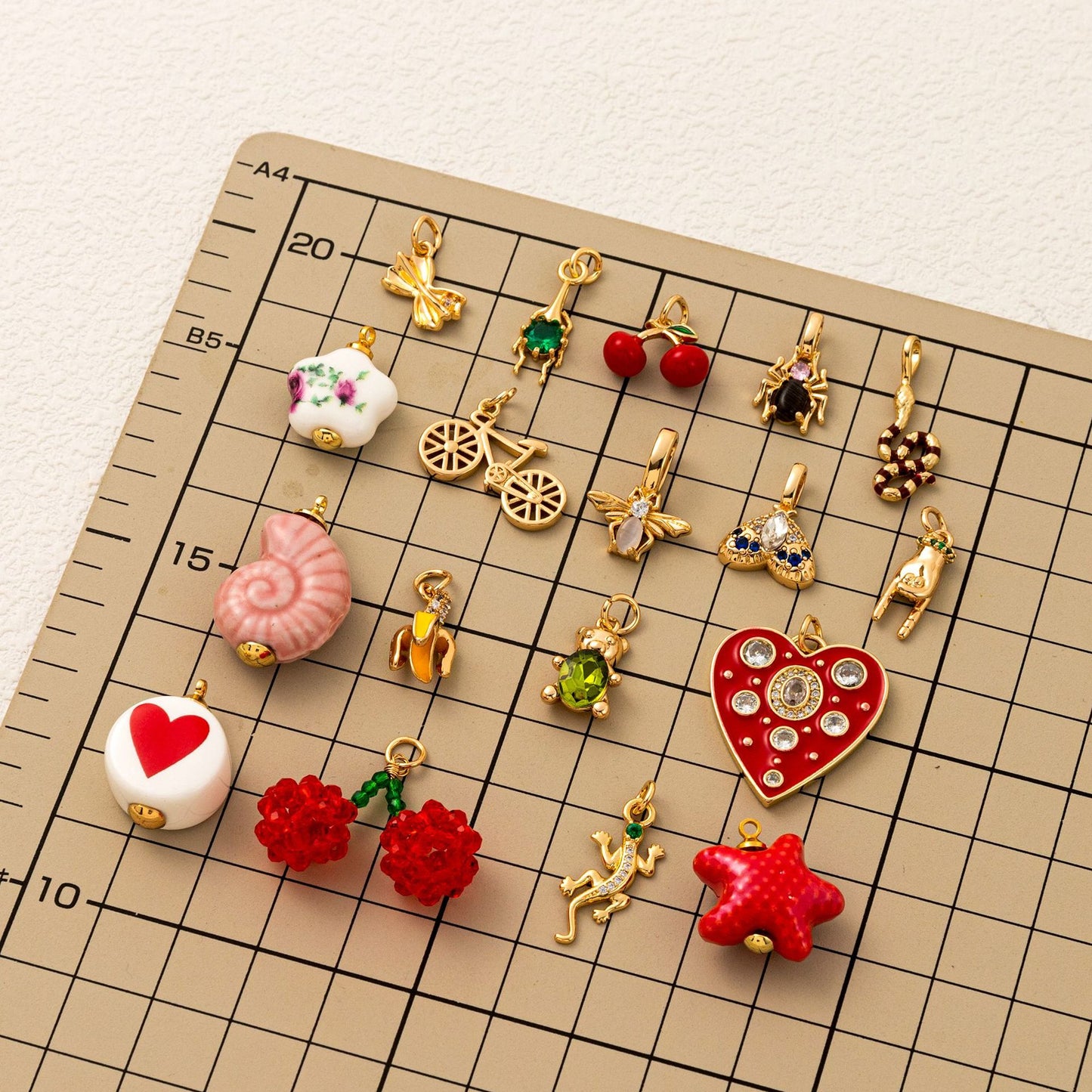 Vintage Gold Plated Brass Heart Star Charm Bar for Cable Chain Necklace Unisex DIY Jewelry