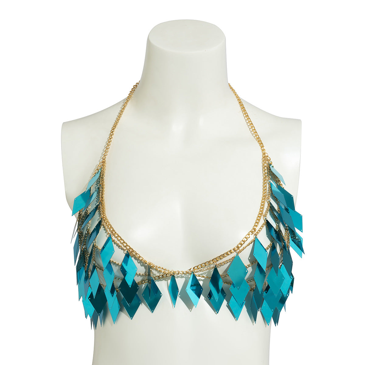 Sexy Geometric Checkered Acrylic Body Chain Bikini Waist Chain for Women Party Fashion