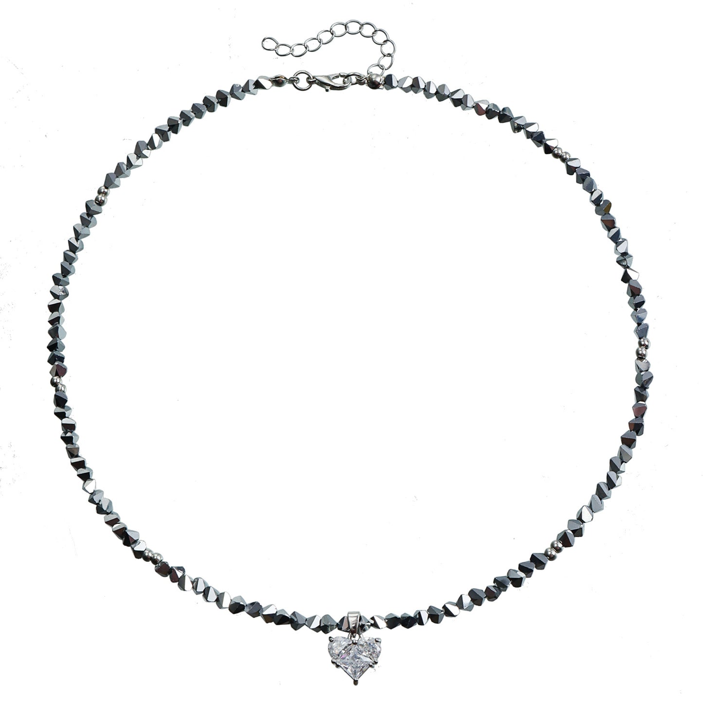 Handmade Beaded Heart Pendant Necklace with Glass Seed Beads for Women