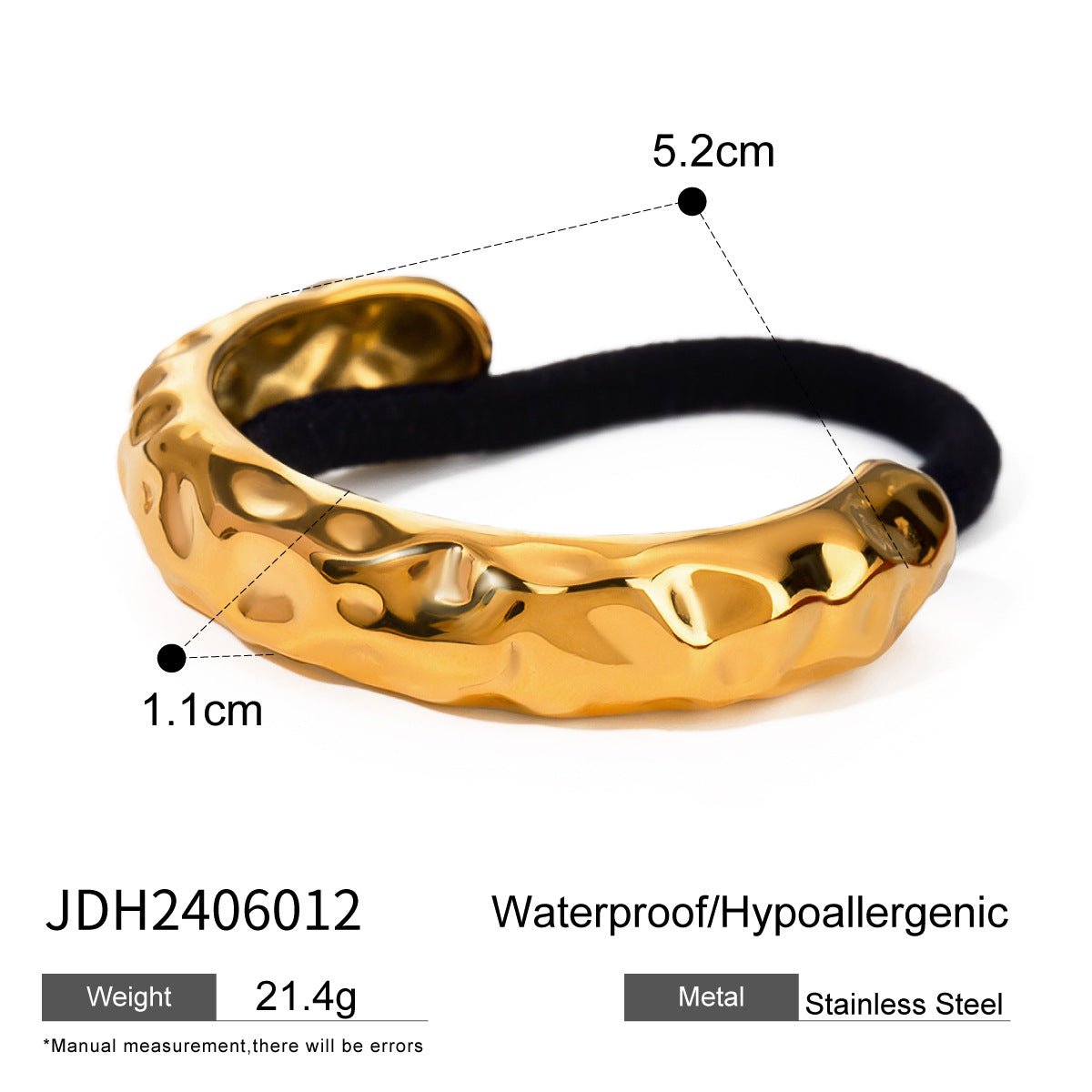 Elegant Starfish-Shaped Stainless Steel Hair Tie with Plated Finish for Women