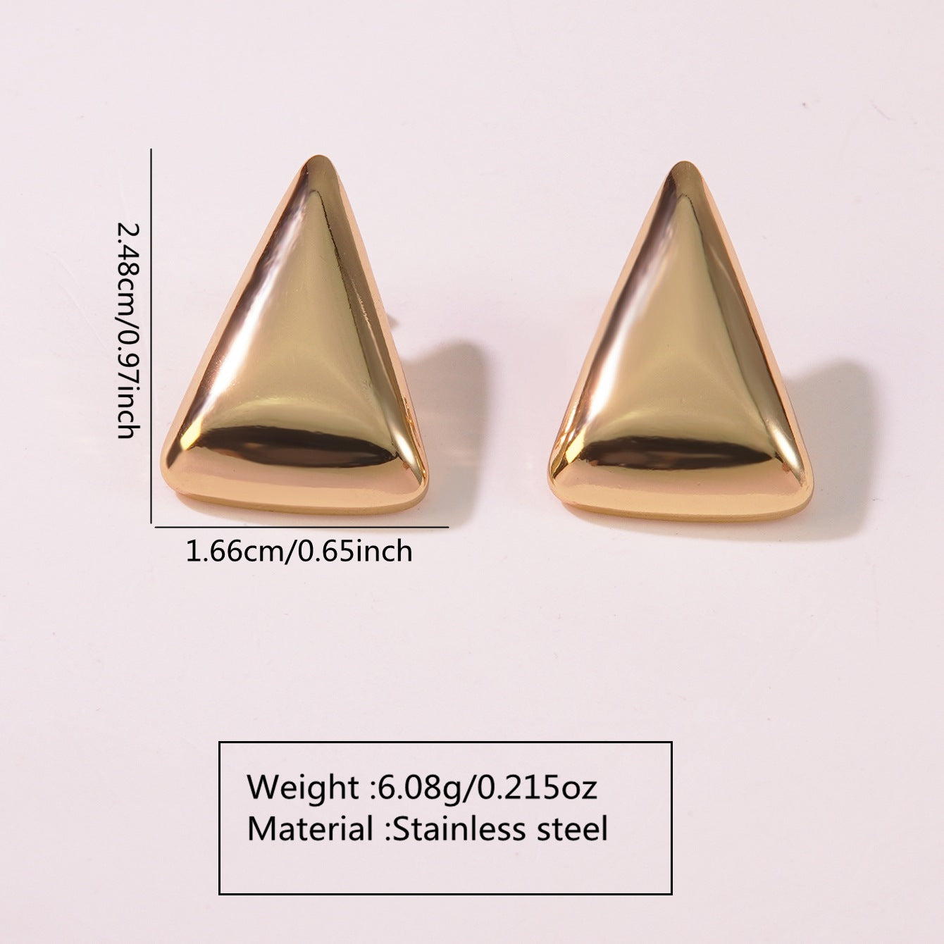 Elegant Gold Plated Stainless Steel Leaf Earrings for Women