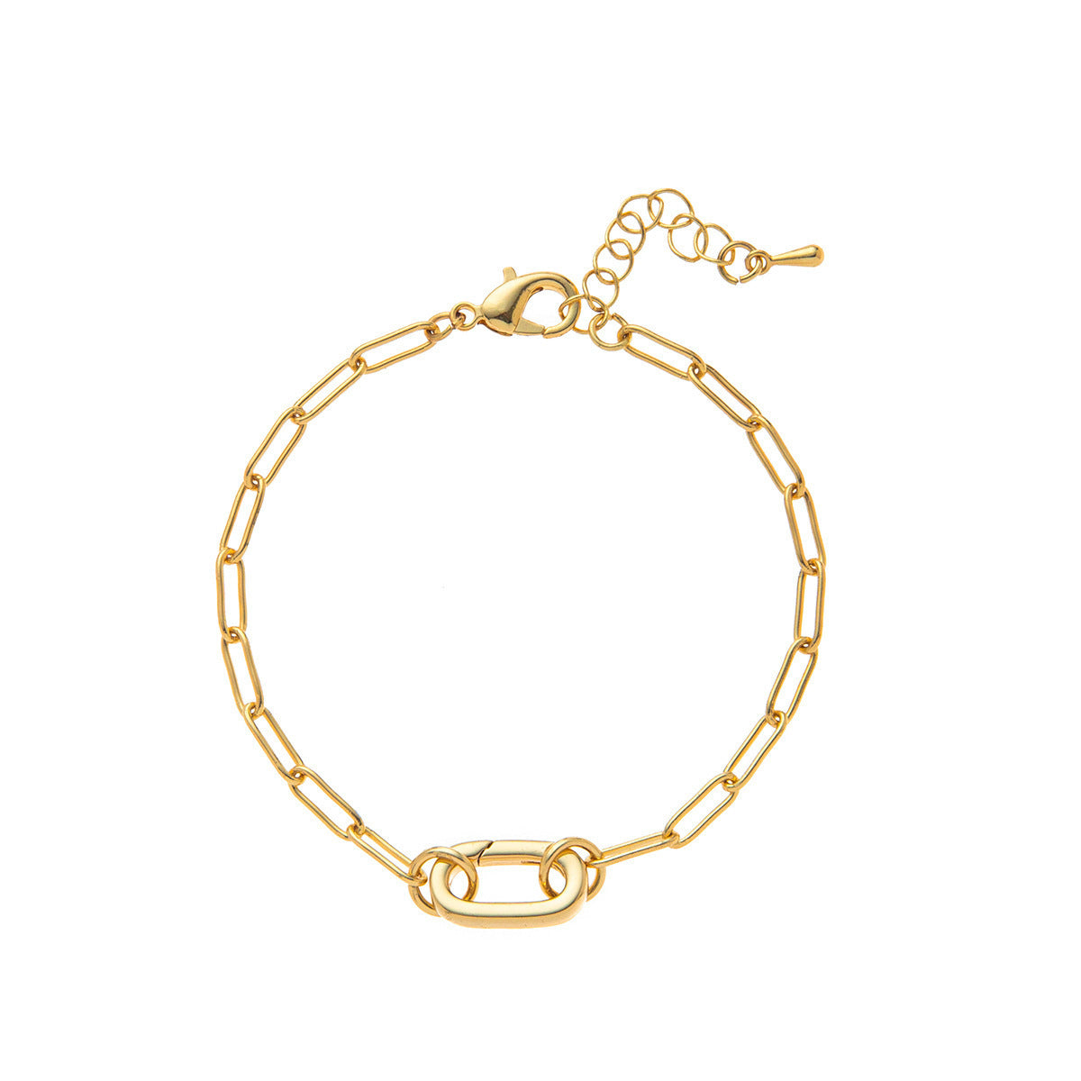 Minimalist Plated Brass Heart Charm Bar
