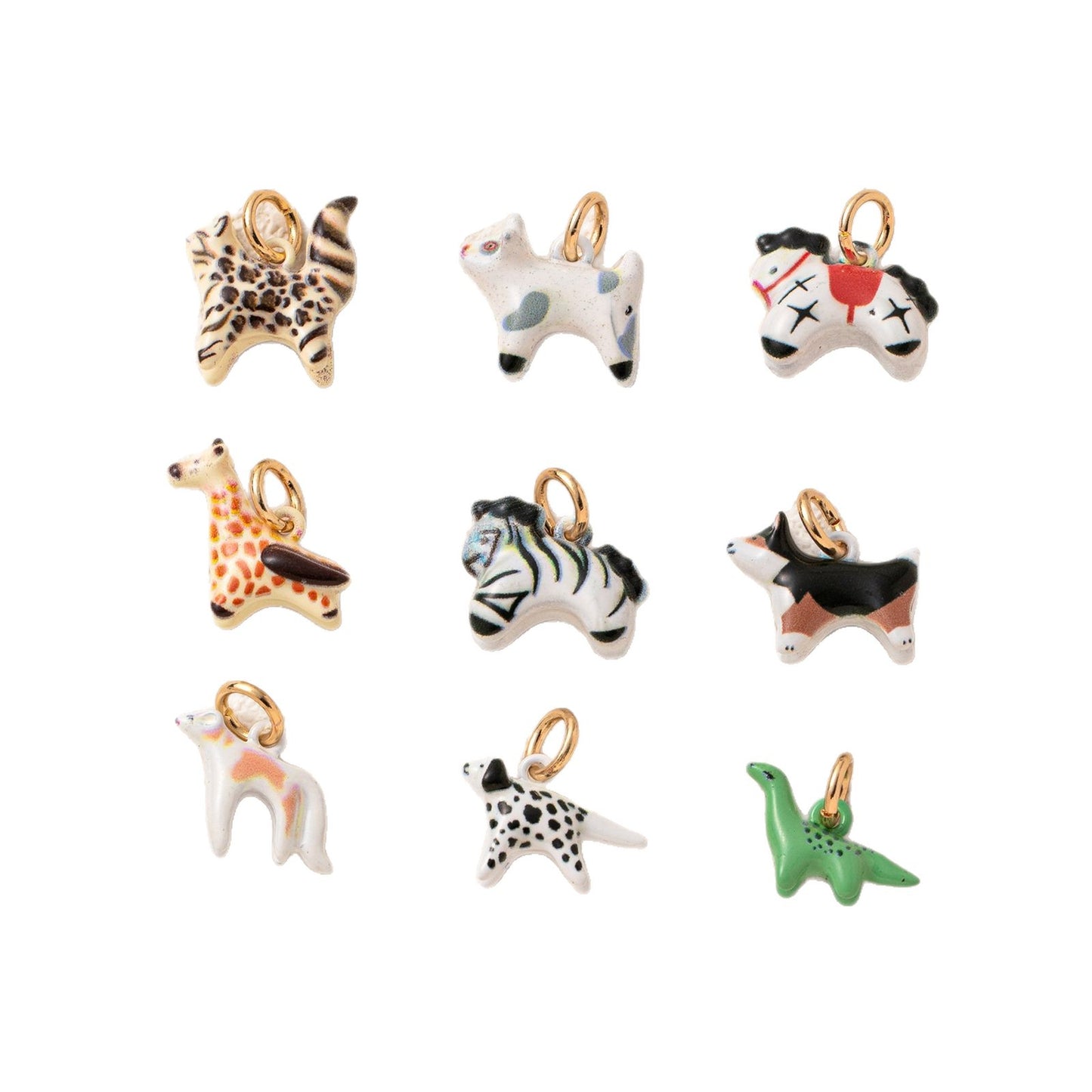 Minimalist Colorful Animal Drip Oil Plated Stainless Steel Pendant