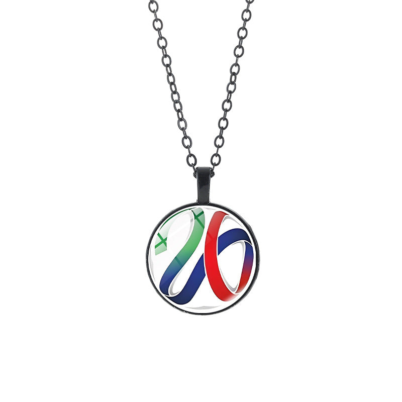 Sporty Geometric Crystal Pendant Alloy Plated Necklace Unisex Casual Chain