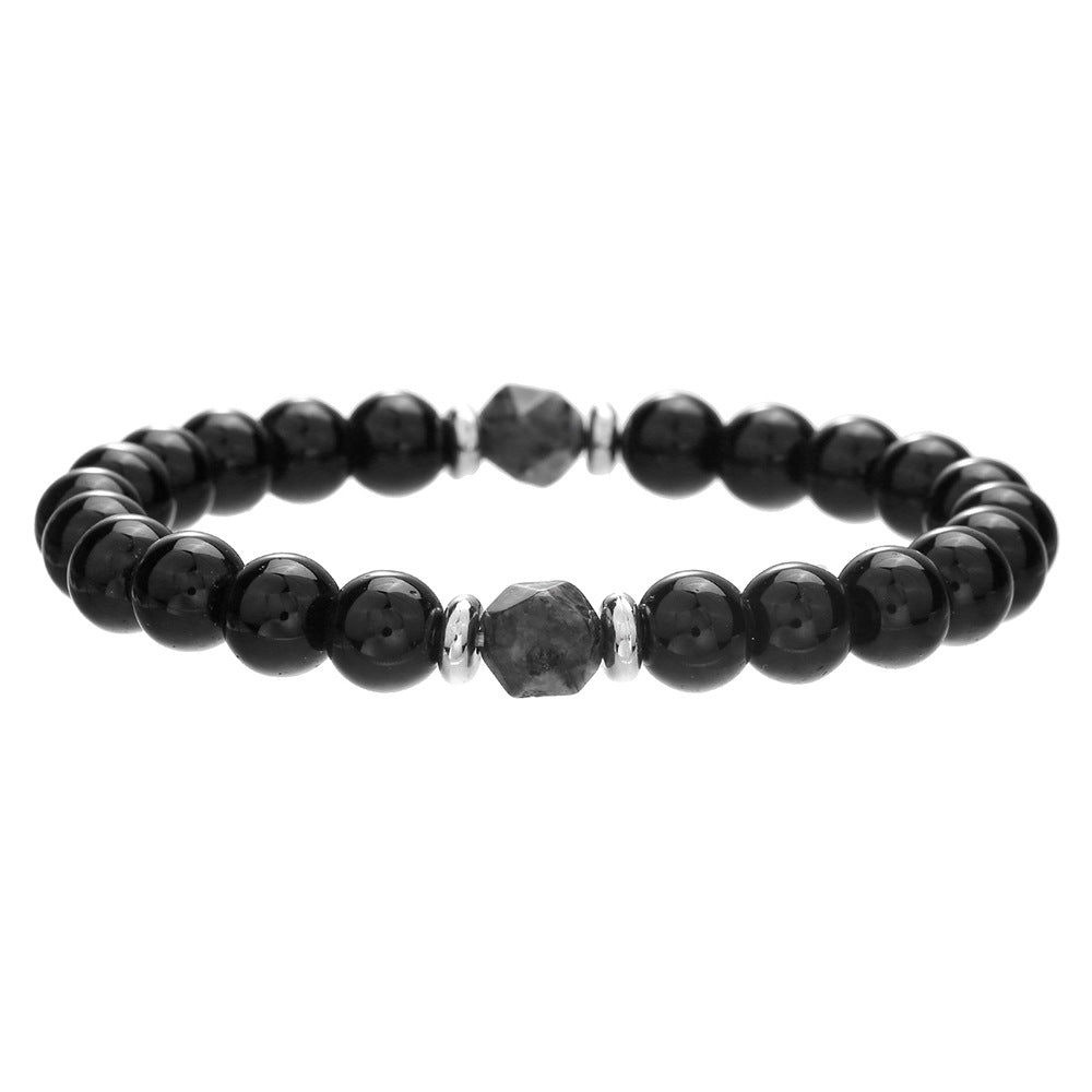 Bohemian Ethnic 8mm Round Natural Stone Stretch Bracelet with Buddha Element