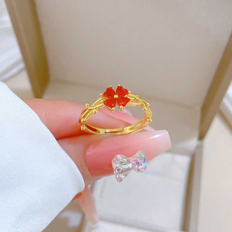 Sweet Minimalist Gold Plated Brass Crown Ring Adjustable Open Band for Women and Couples