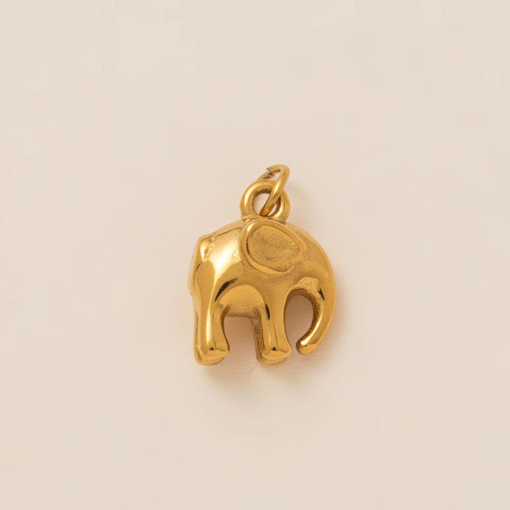 Minimalist Vintage Animal Stainless Steel 18K Gold PVD Plated Charm Bar
