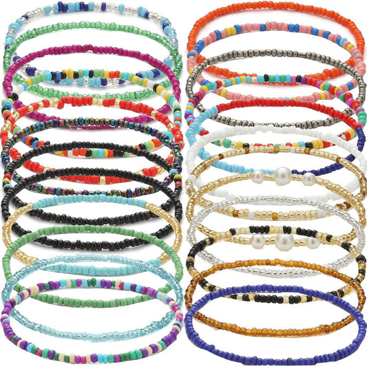 Bohemian Handmade Seed Bead Anklet for Women Beach Jewelry