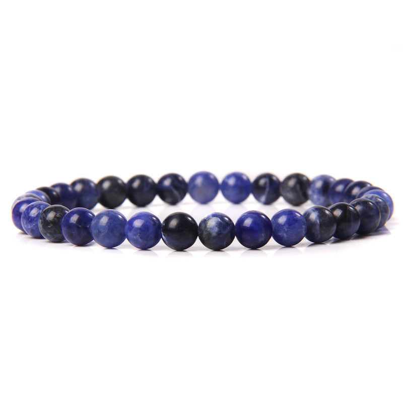 Elegant Casual Geometric Natural Agate Beaded Bracelet Unisex 6mm