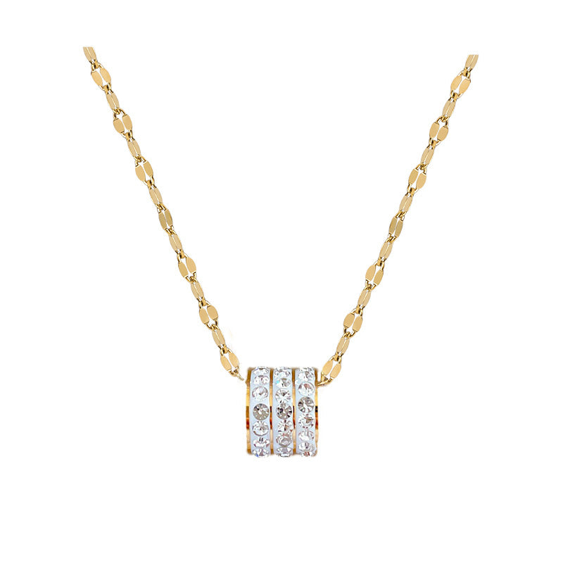 Minimalist Titanium Steel Geometric Collar Chain Necklace for Unisex with Gold and Silver Plating