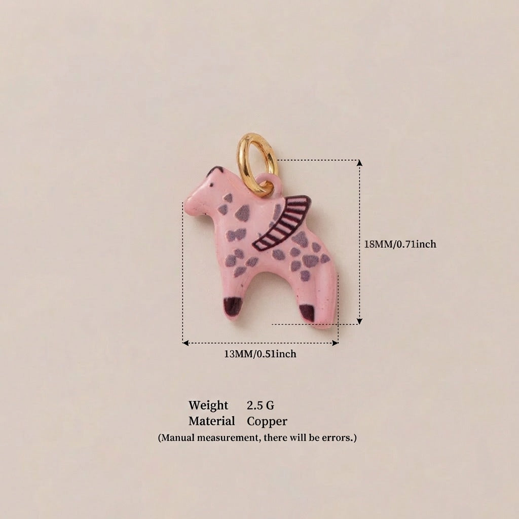 Casual Plated Brass Heart Charm Bar