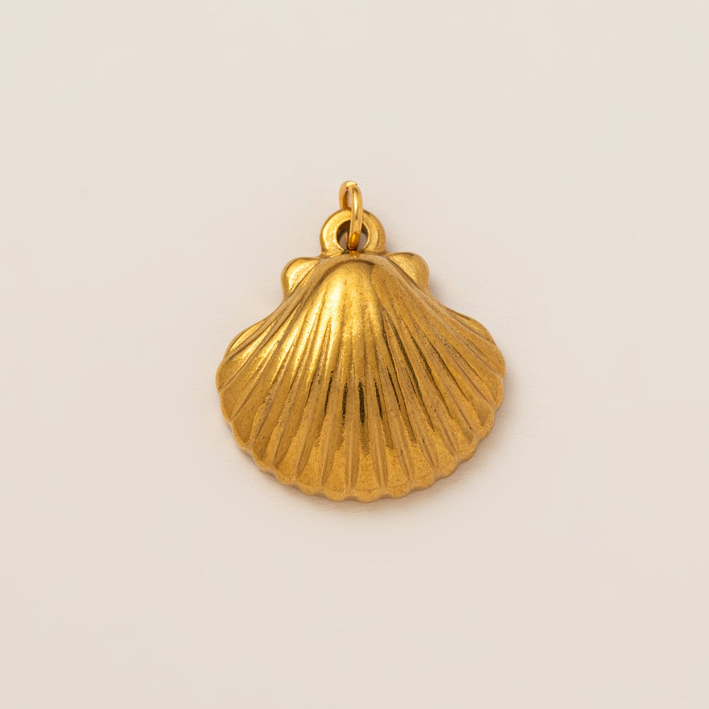 Minimalist 18K Gold Plated Round Geometric Brass Pendant Necklace